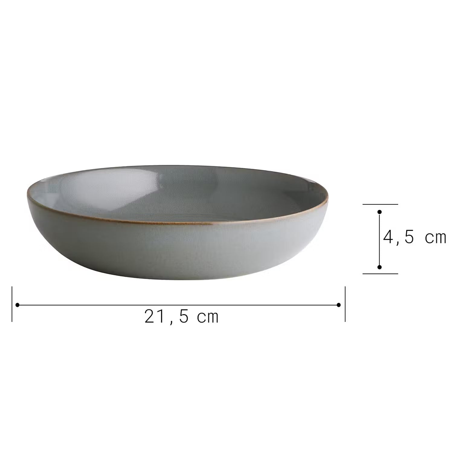 NATIVE Tiefer Teller 4er-Set - Steinzeug