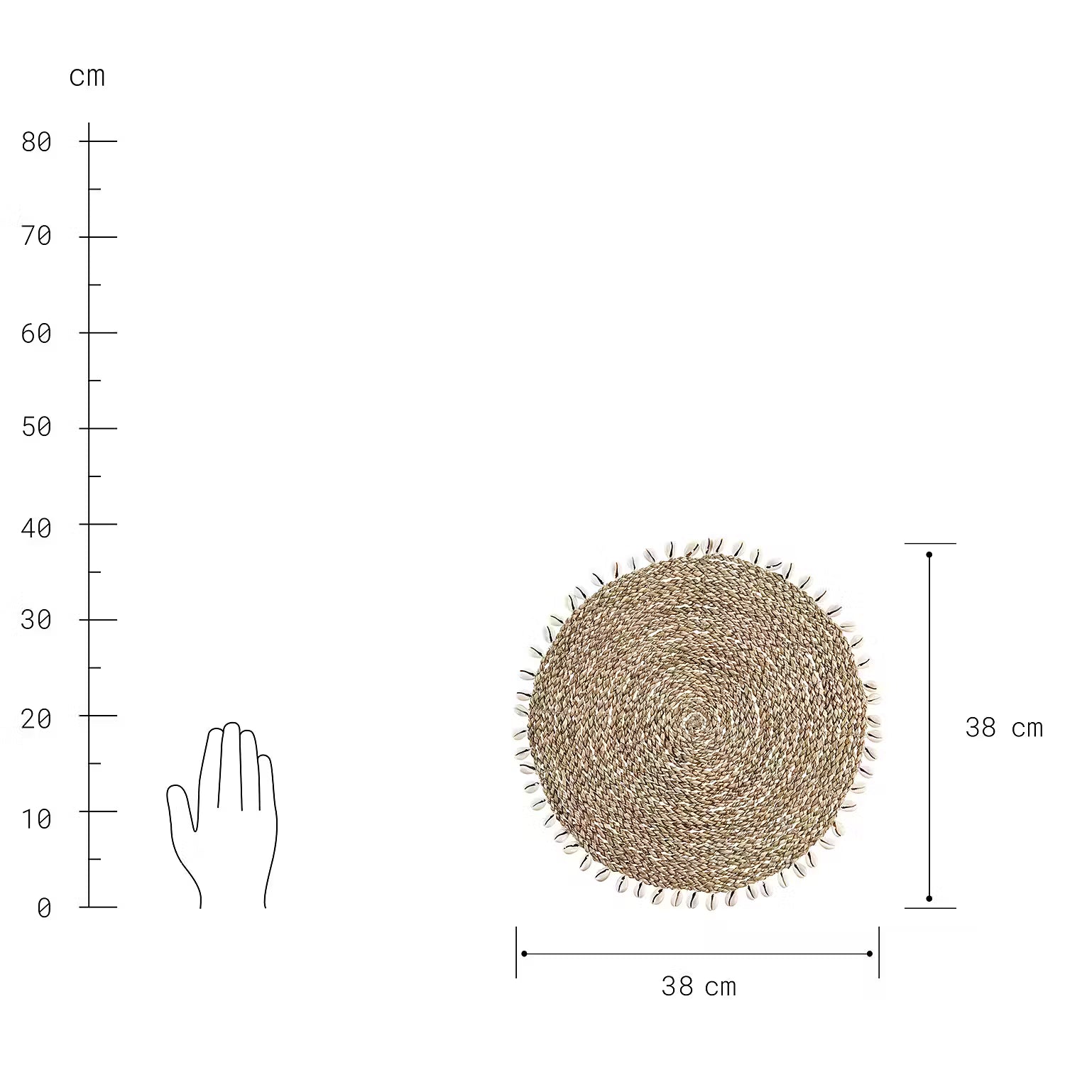 REEF Platzset 6er-Set - Pandanus, Muschel