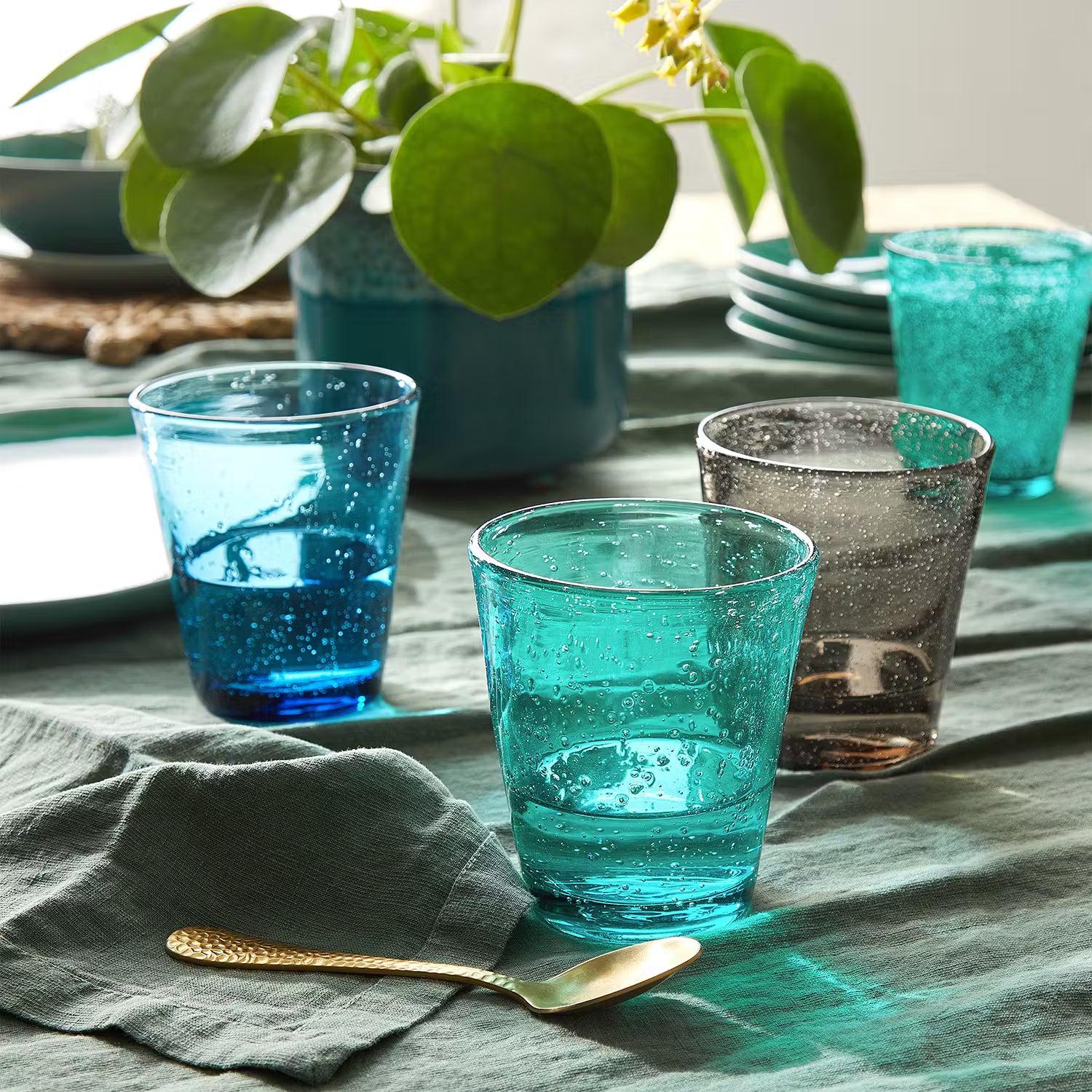 WATER COLOUR Trinkglas 4er-Set - Klarglas