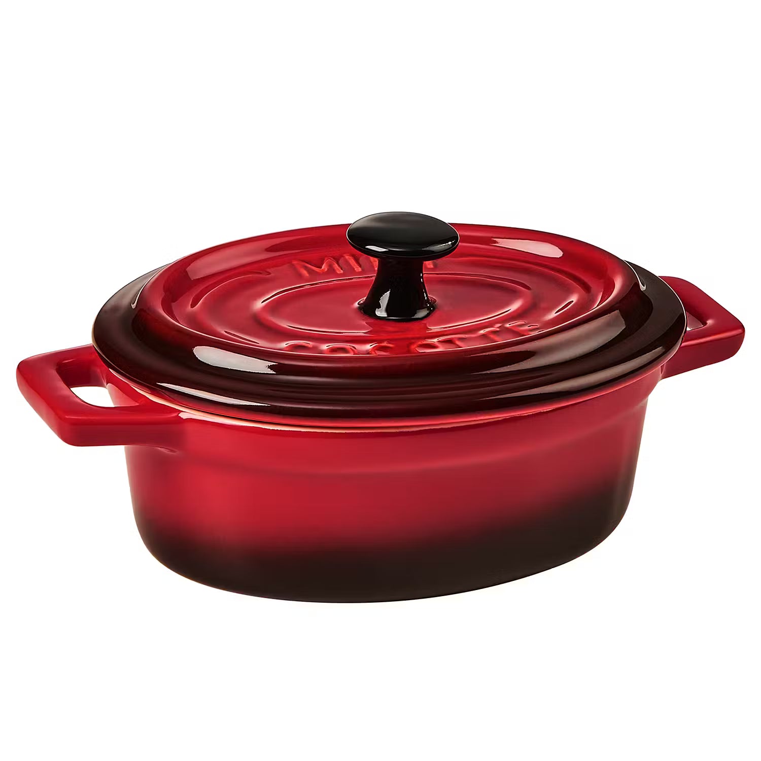 C'EST SI BON Ovale Mini-Auflaufform 4er-Set - Stein - Rot