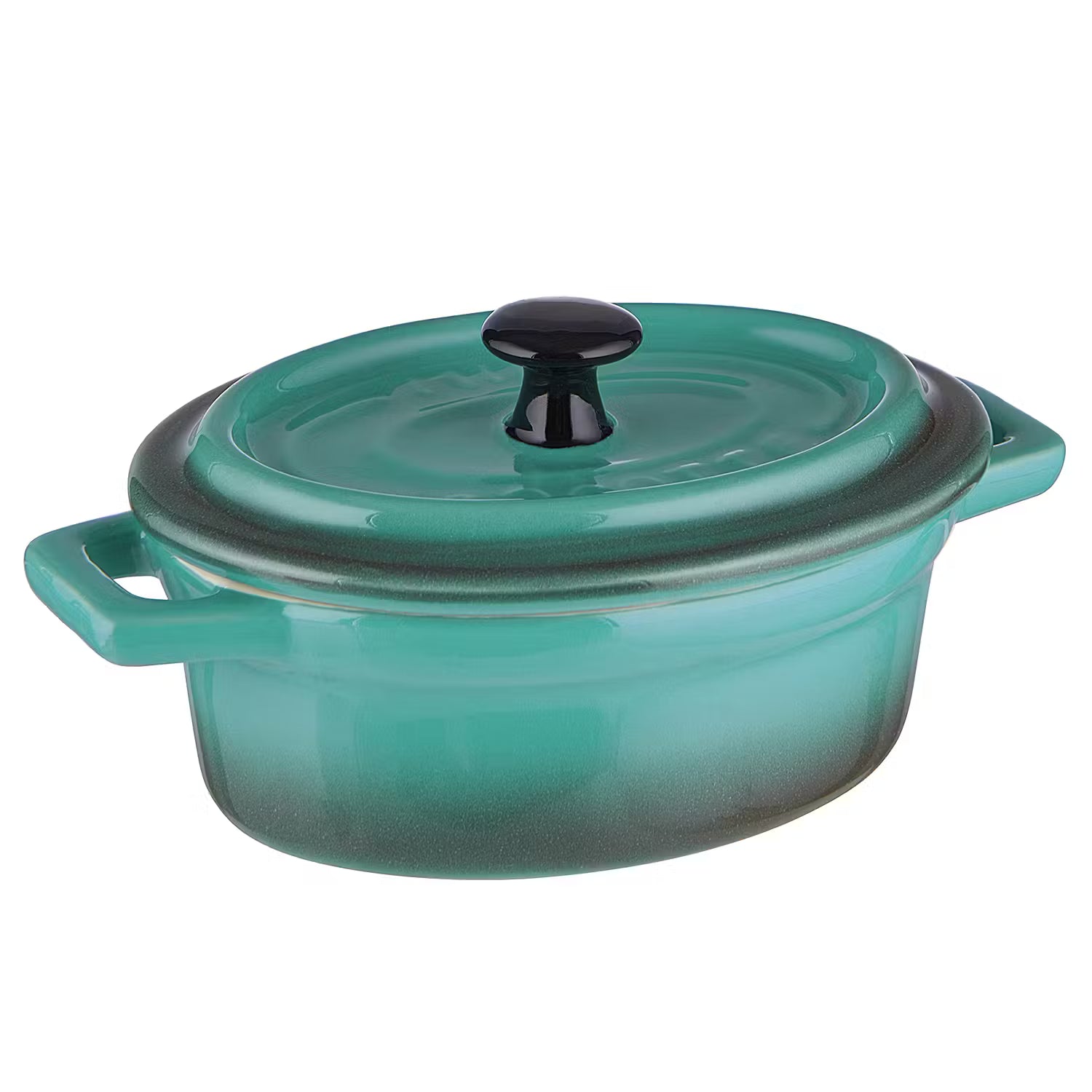 C'EST SI BON Ovale Mini-Auflaufform 4er-Set - Stein - Petrol