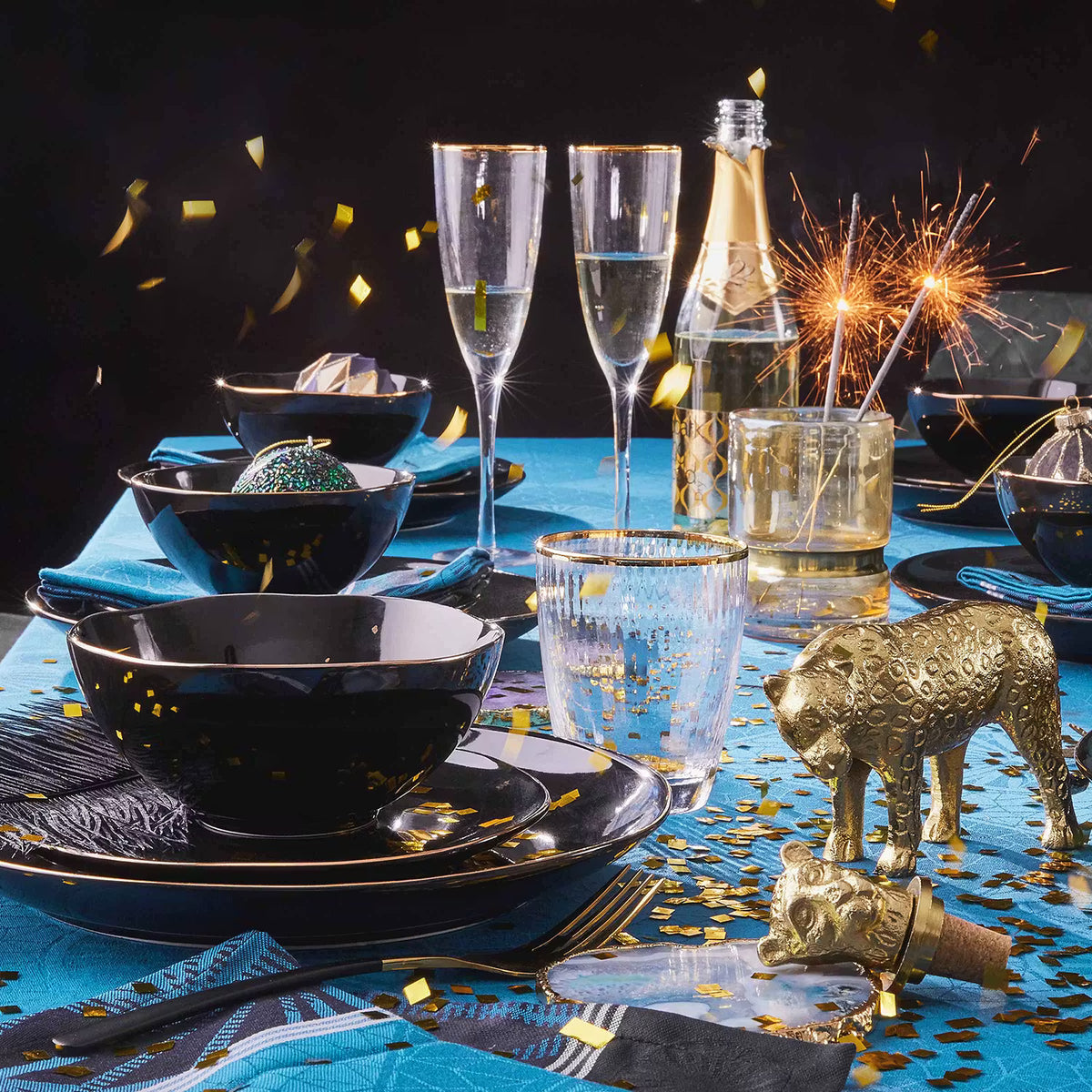 GOLDEN TWENTIES Wasserglas 4er-Set für dein Zuhause – BUTLERS
