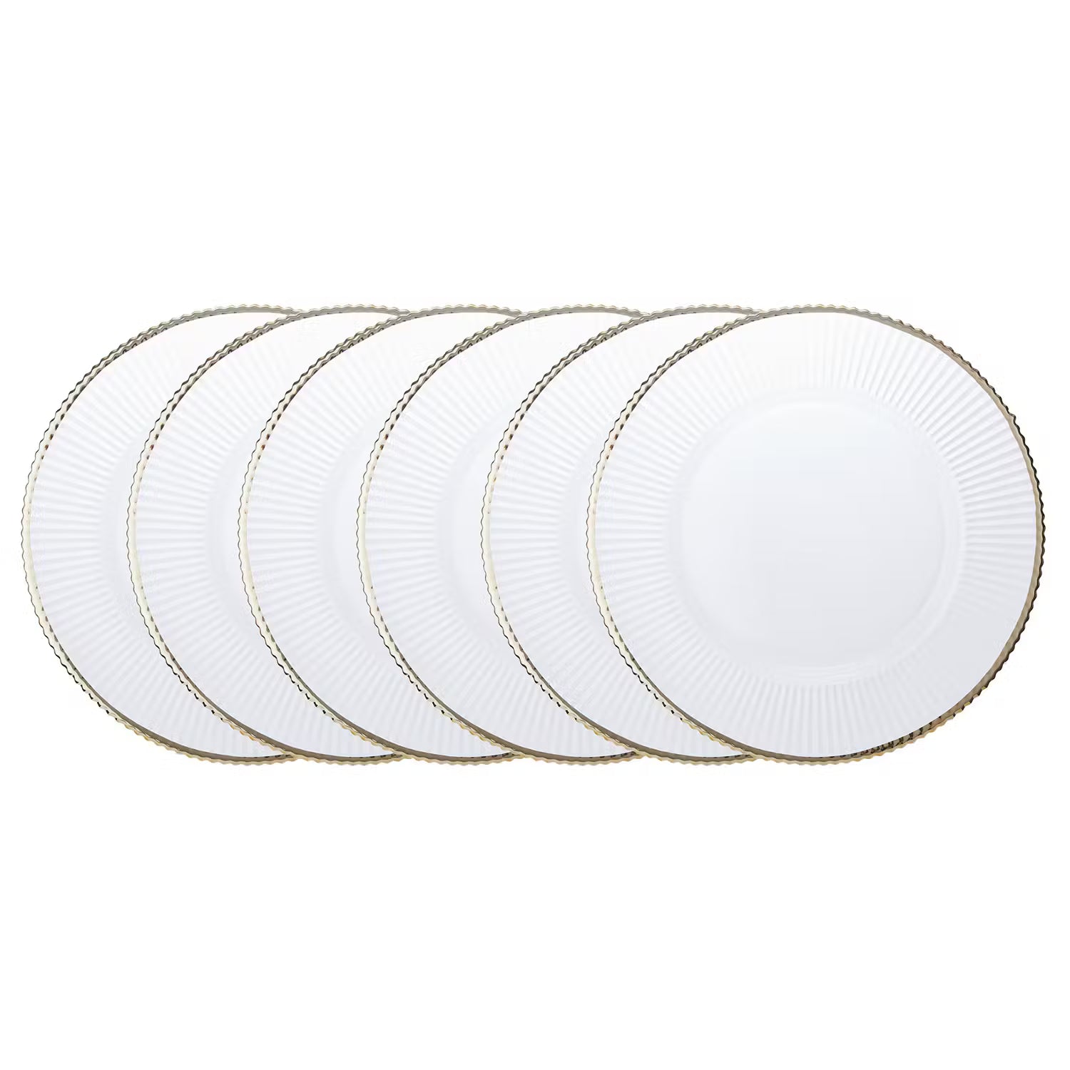 GOLDEN TWENTIES Platzteller 6er-Set - Klarglas - Transparent / Gold