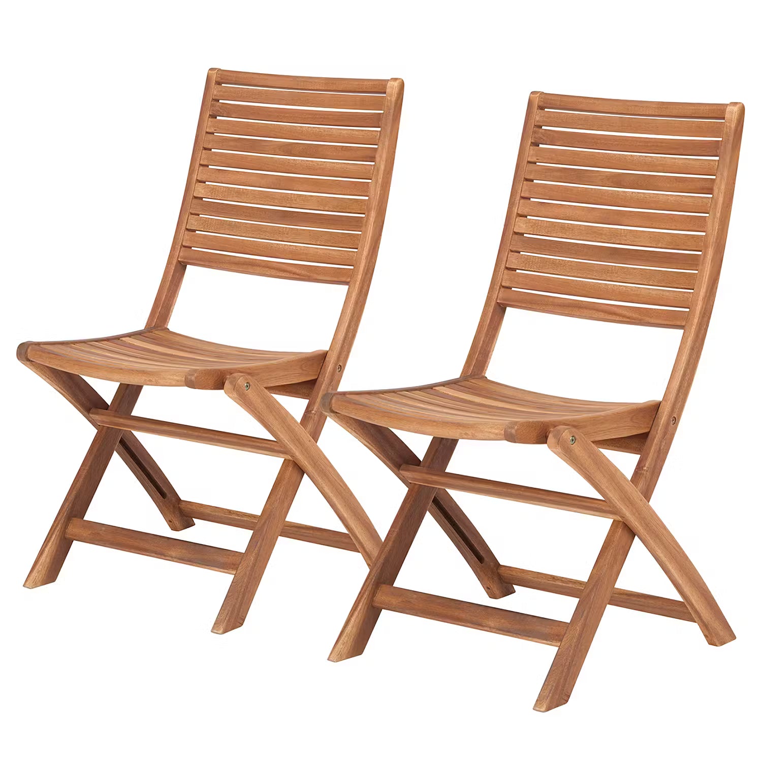 SOMERSET Gartenstuhl 2er-Set - Akazienholz - Braun