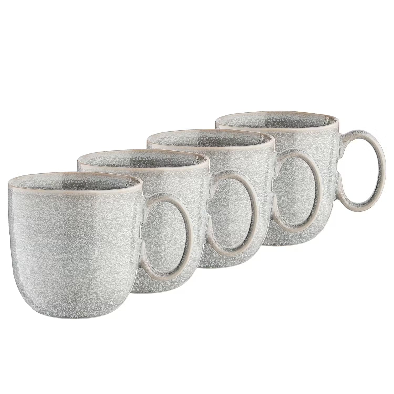 MANOR Tasse 4er-Set - Steinzeug - Hellgrau