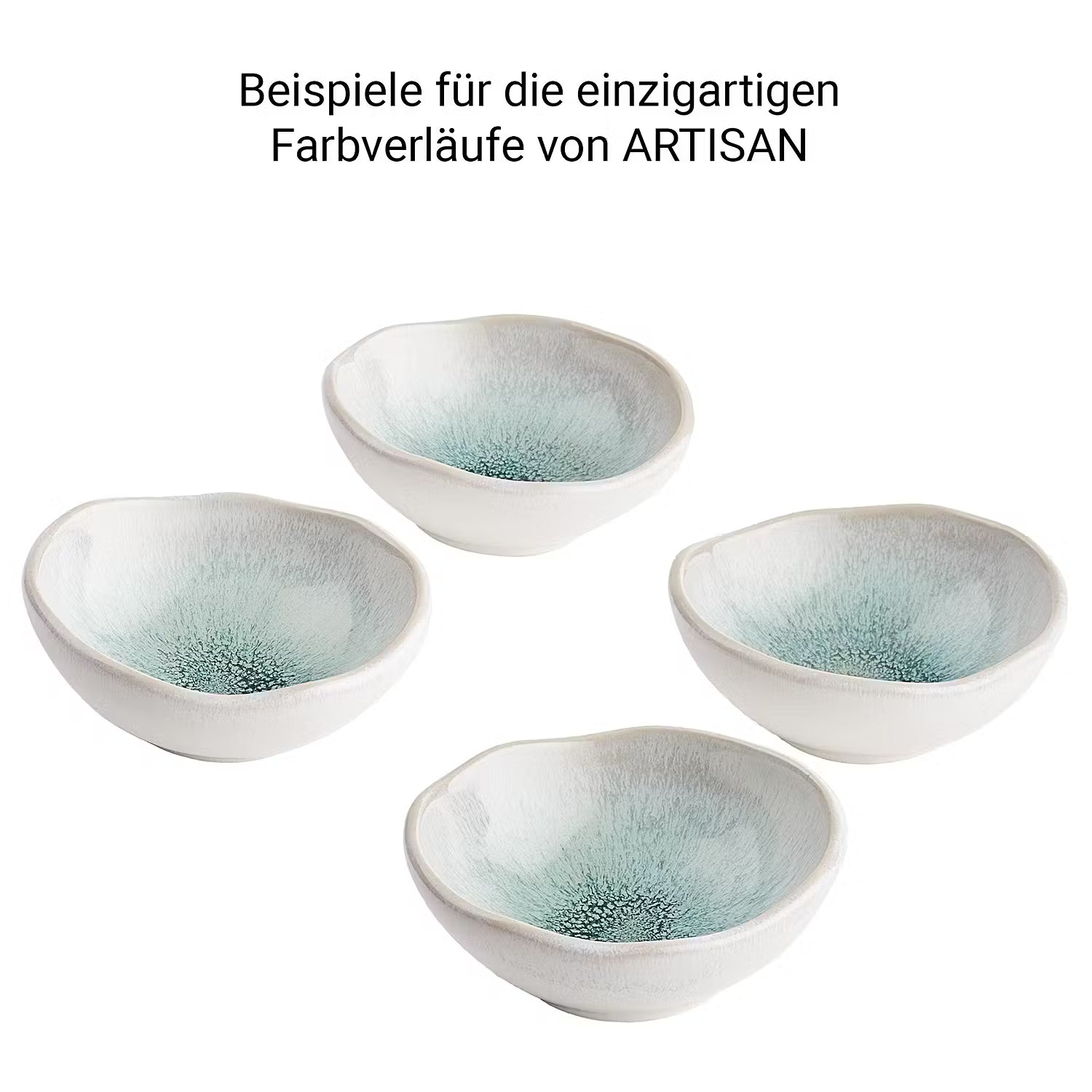 ARTISAN Dipschale 6er-Set - Steinzeug - Grün