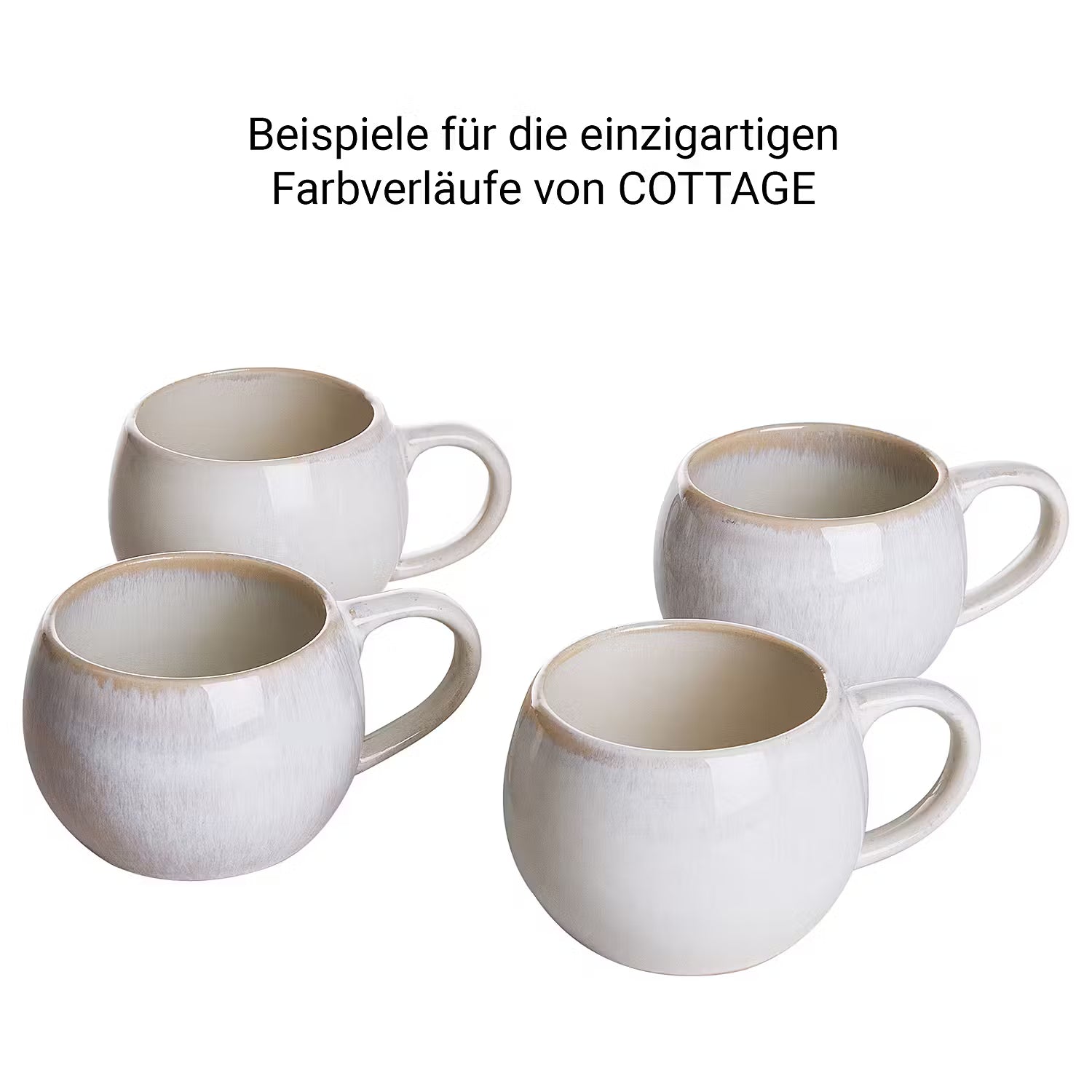 COTTAGE Espressotasse 6er-Set - Weiß