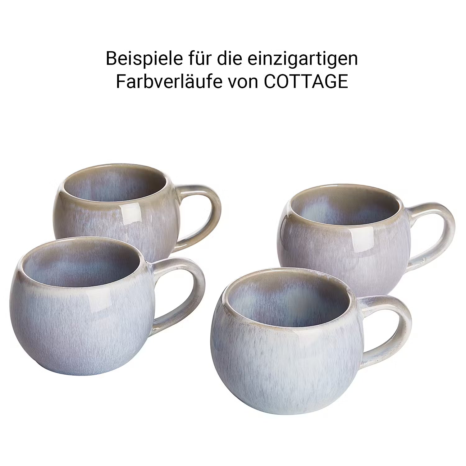 COTTAGE Espressotasse 6er-Set - Grau