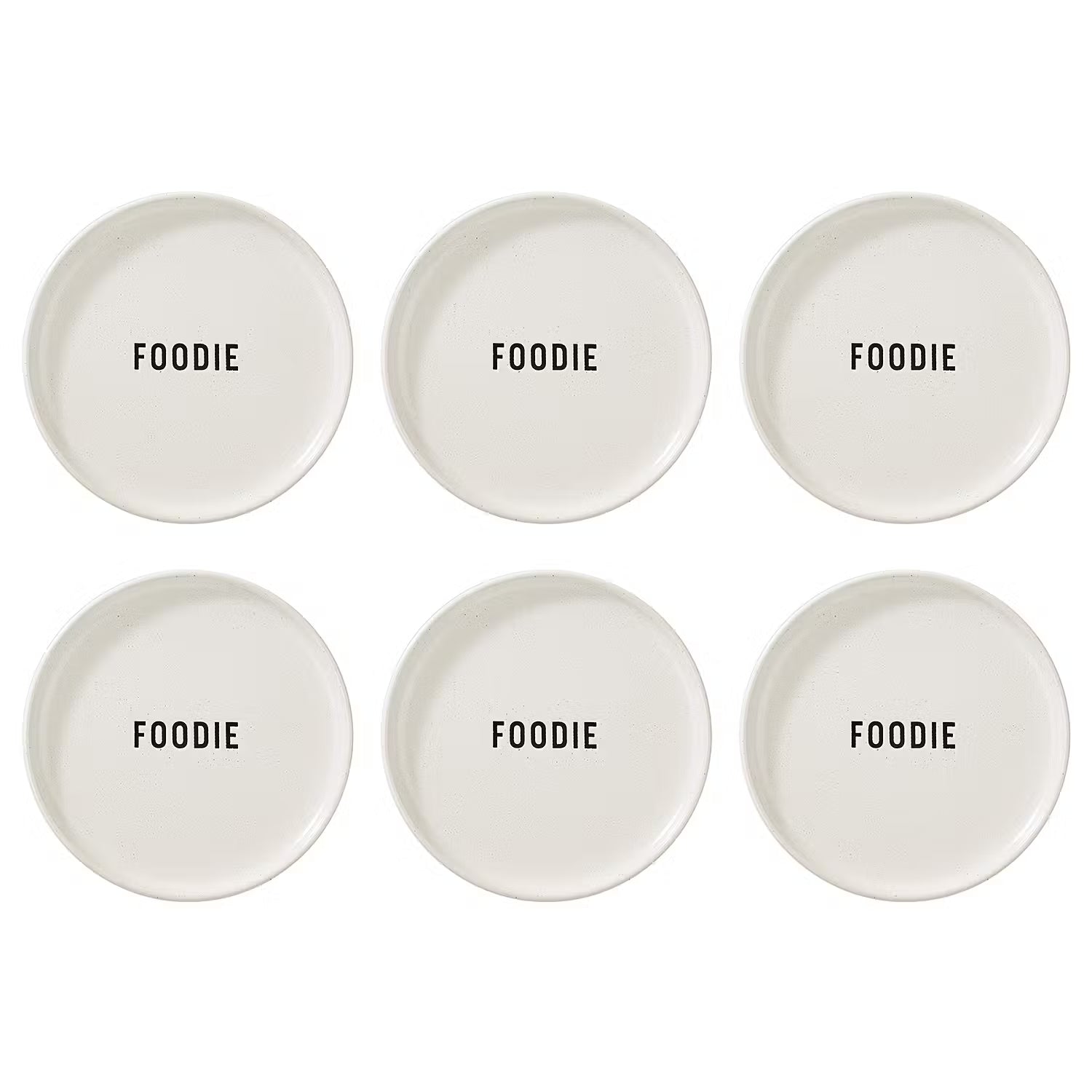 FOOD TALK Teller Foodie 6er-Set - Steinzeug
