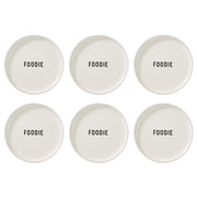 FOOD TALK Teller Foodie 6er-Set - Steinzeug