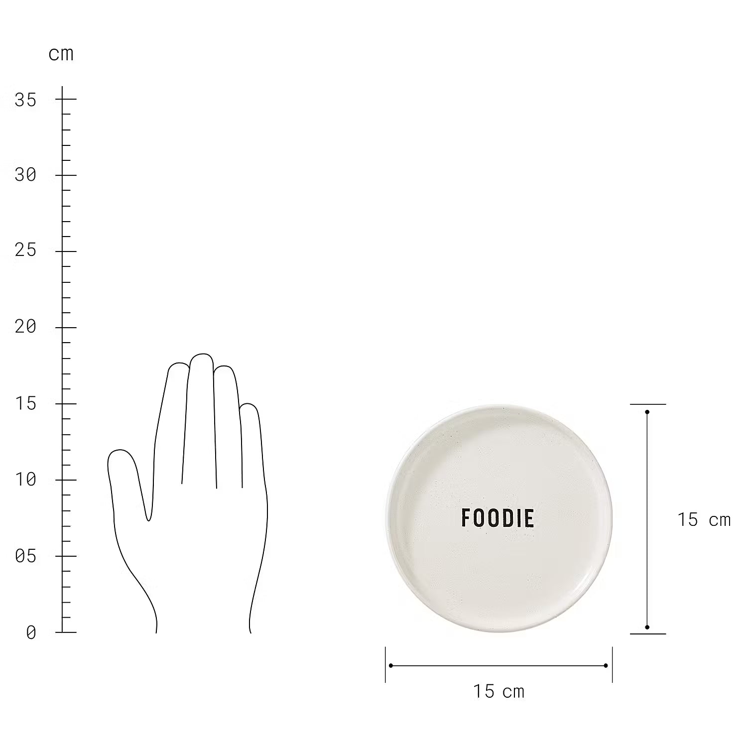 FOOD TALK Teller Foodie 6er-Set - Steinzeug