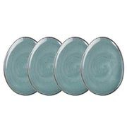 FINCA Frühstücksteller 4er-Set - Porzellan - Blau