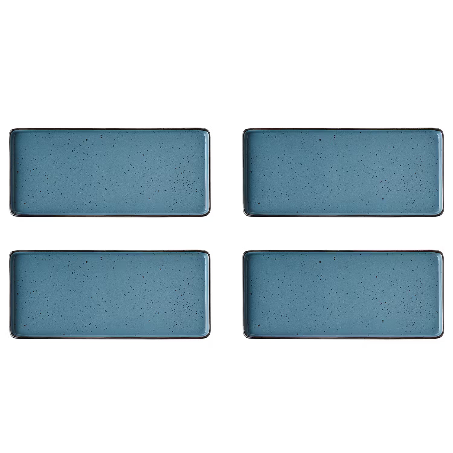 FINCA Dinnerteller 4er-Set - Blau - Porzellan - 15 x 2 x 31 cm