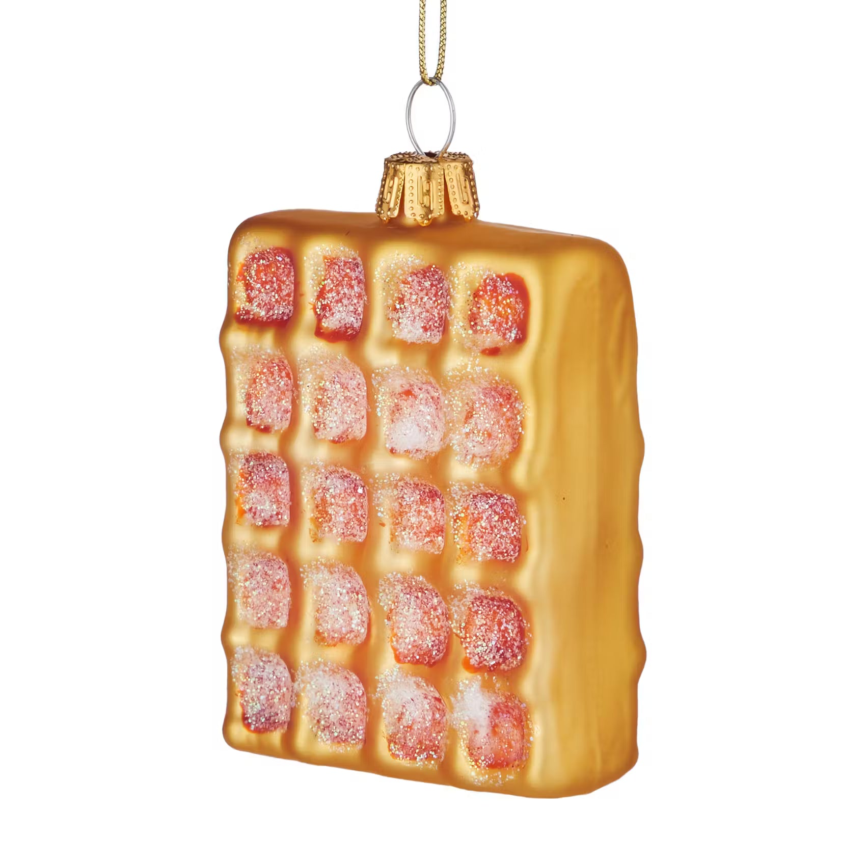 HANG ON Baumanhänger Waffel - Glas - Gelb