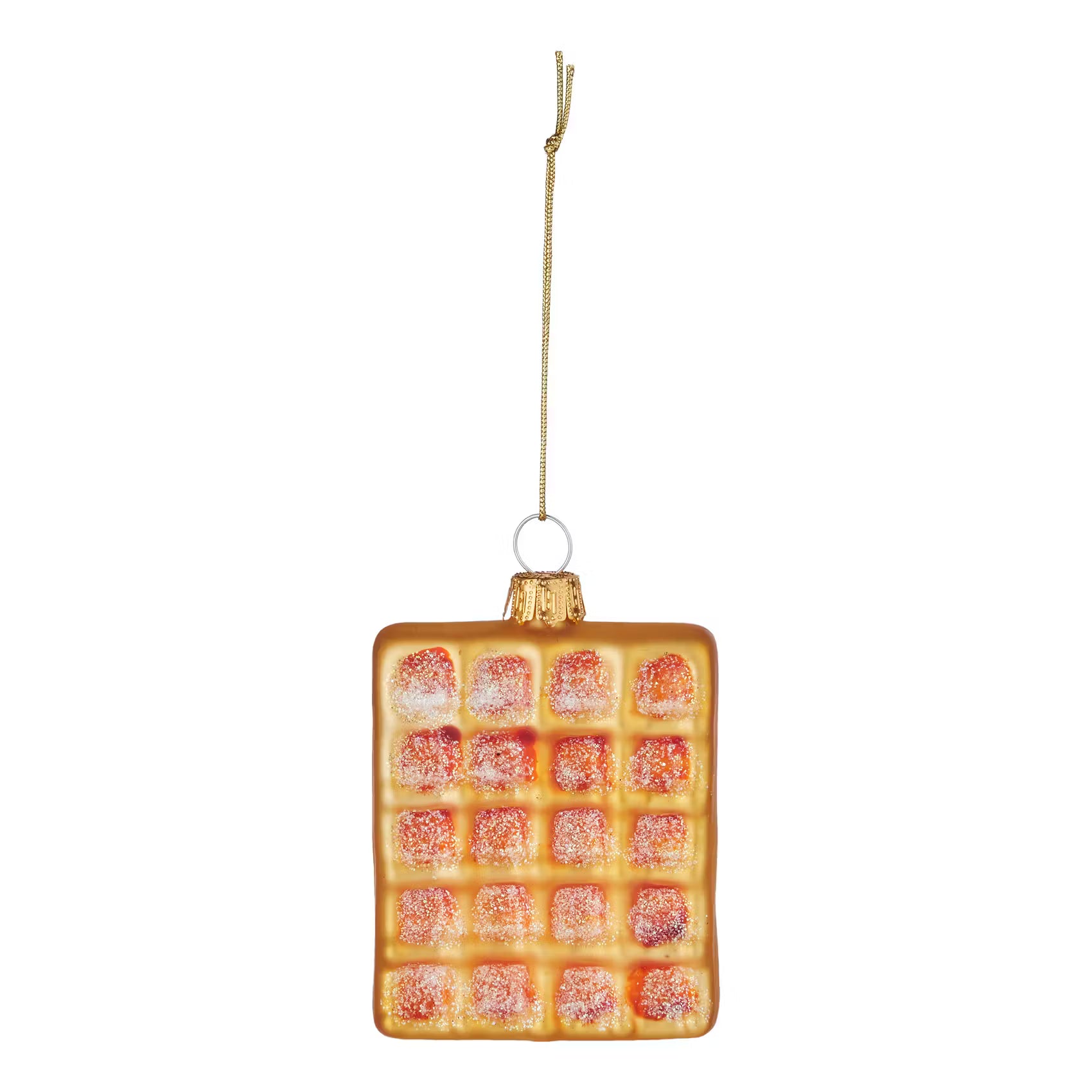 HANG ON Baumanhänger Waffel - Glas - Gelb