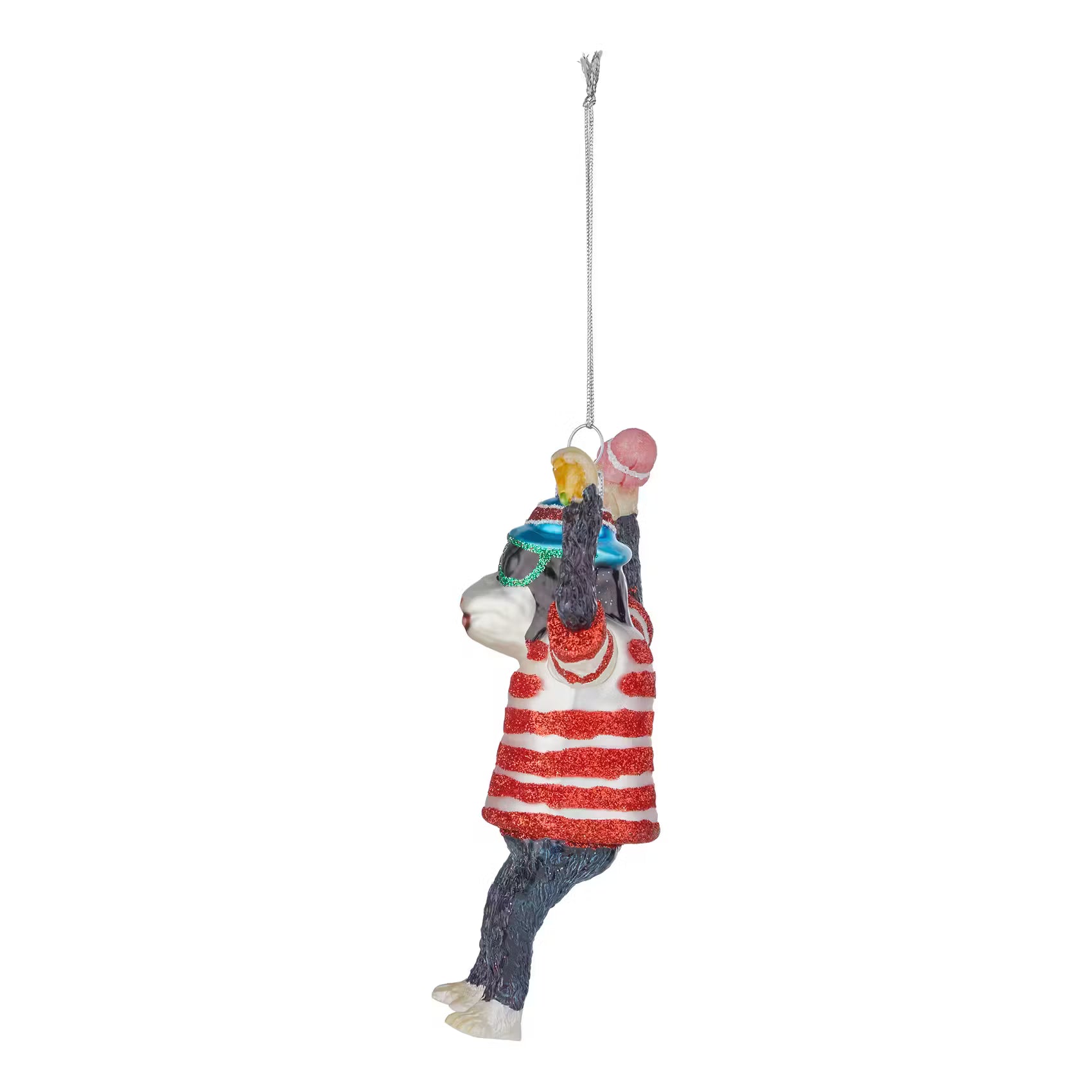 HANG ON Baumanhänger Funky Monkey - Glas - Rot
