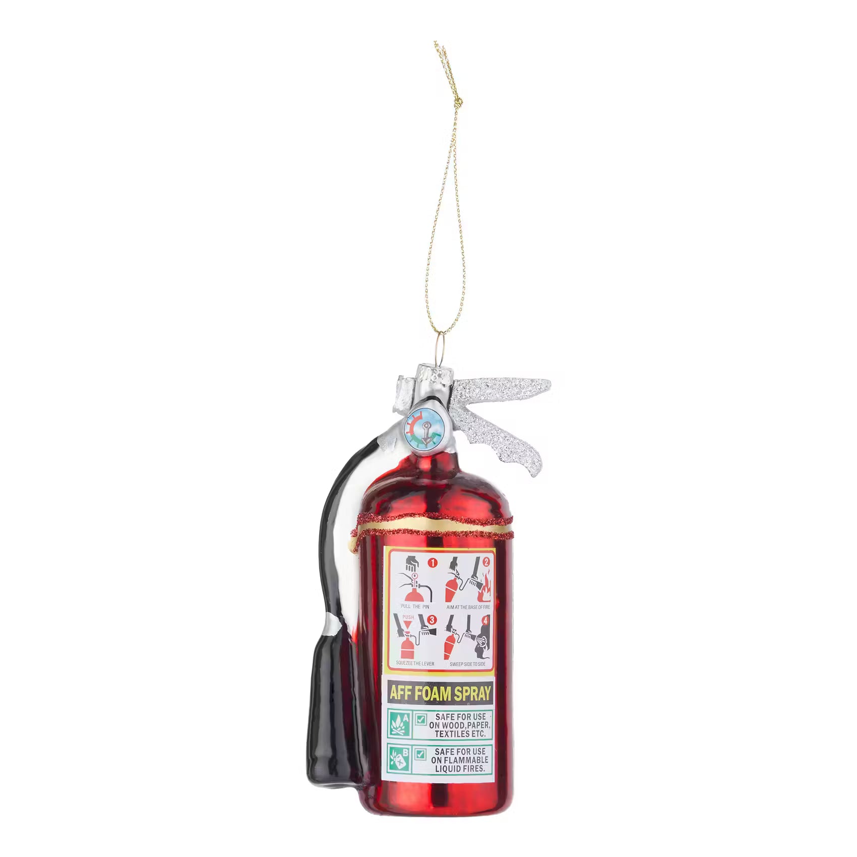HANG ON Baumanhänger Feuerlöscher - Glas - Rot