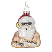 HANG ON Baumanhänger Santa mit Tattoos - Glas - Rot