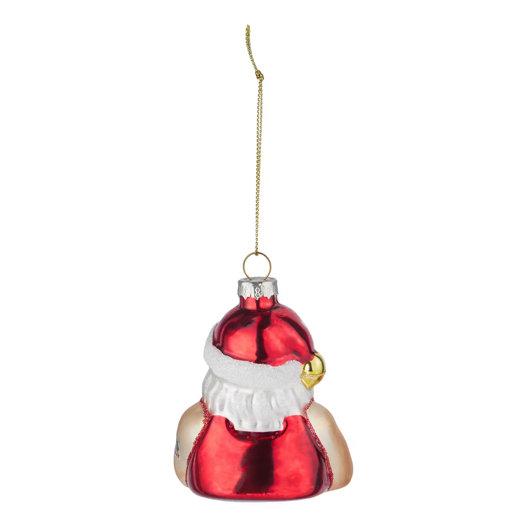 HANG ON Baumanhänger Santa mit Tattoos - Glas - Rot