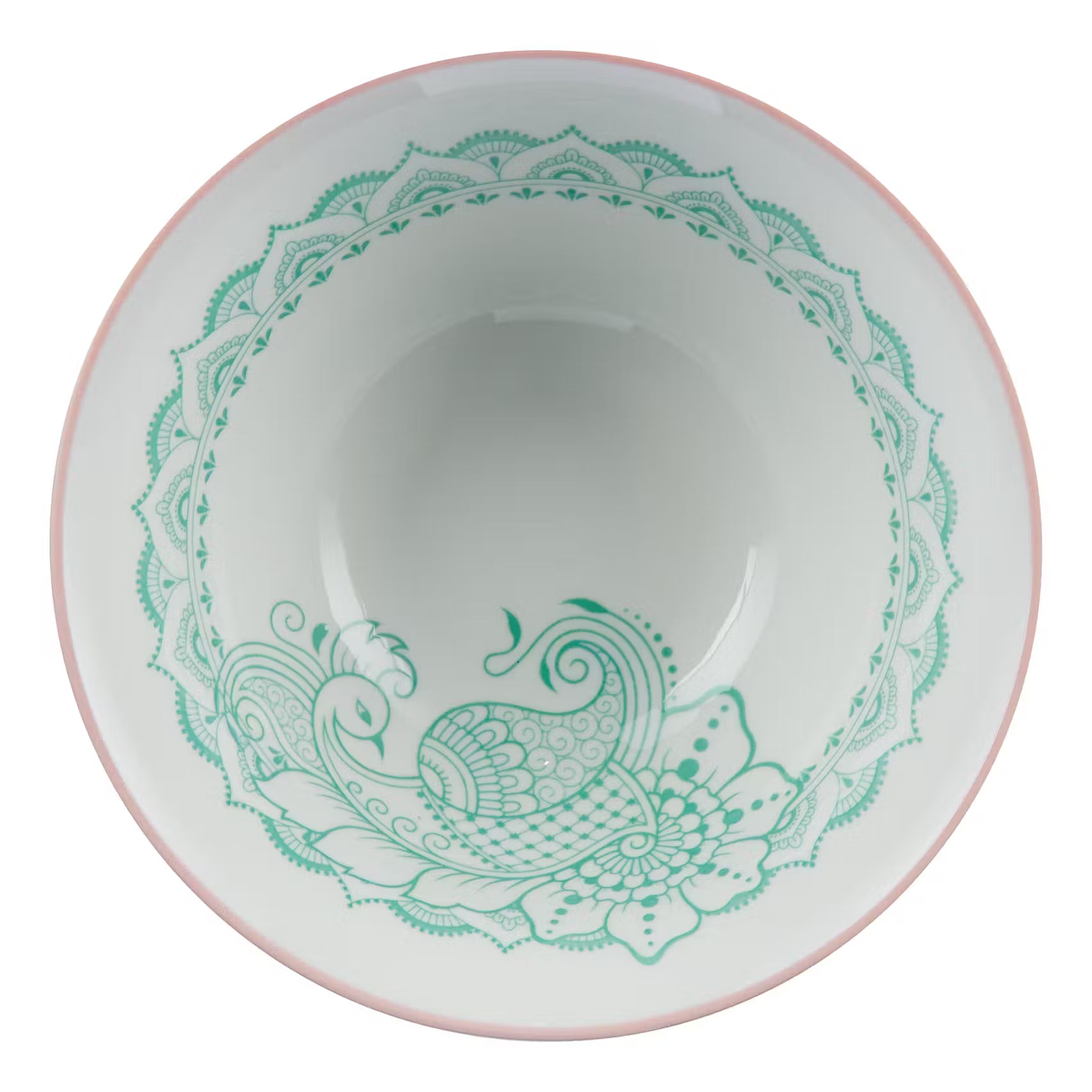 ORNAMENTS Schale 6er-Set - Porzellan - Grün