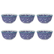 ORNAMENTS Schale 6er-Set - Porzellan - Blau