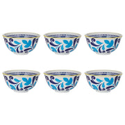 ORNAMENTS Schale 6er-Set - Porzellan - Gelb/Blau