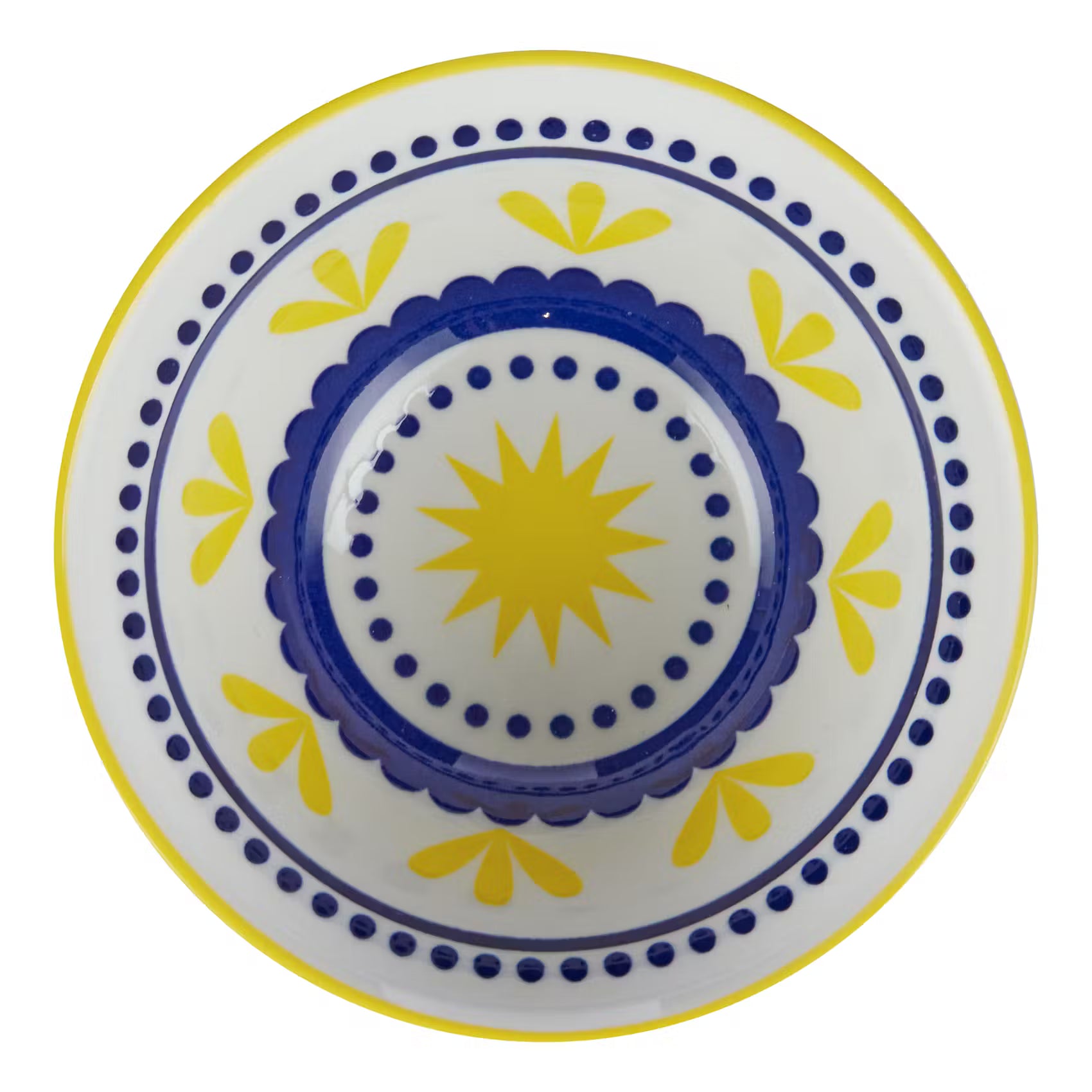 ORNAMENTS Schale 6er-Set - Porzellan - Gelb/Blau