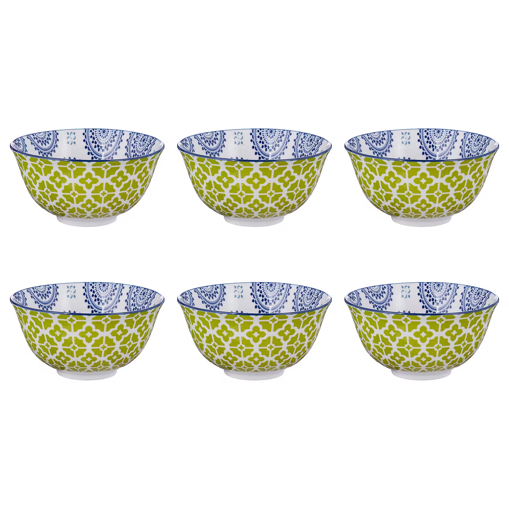 ORNAMENTS Schale 6er-Set - Porzellan - Dunkelblau