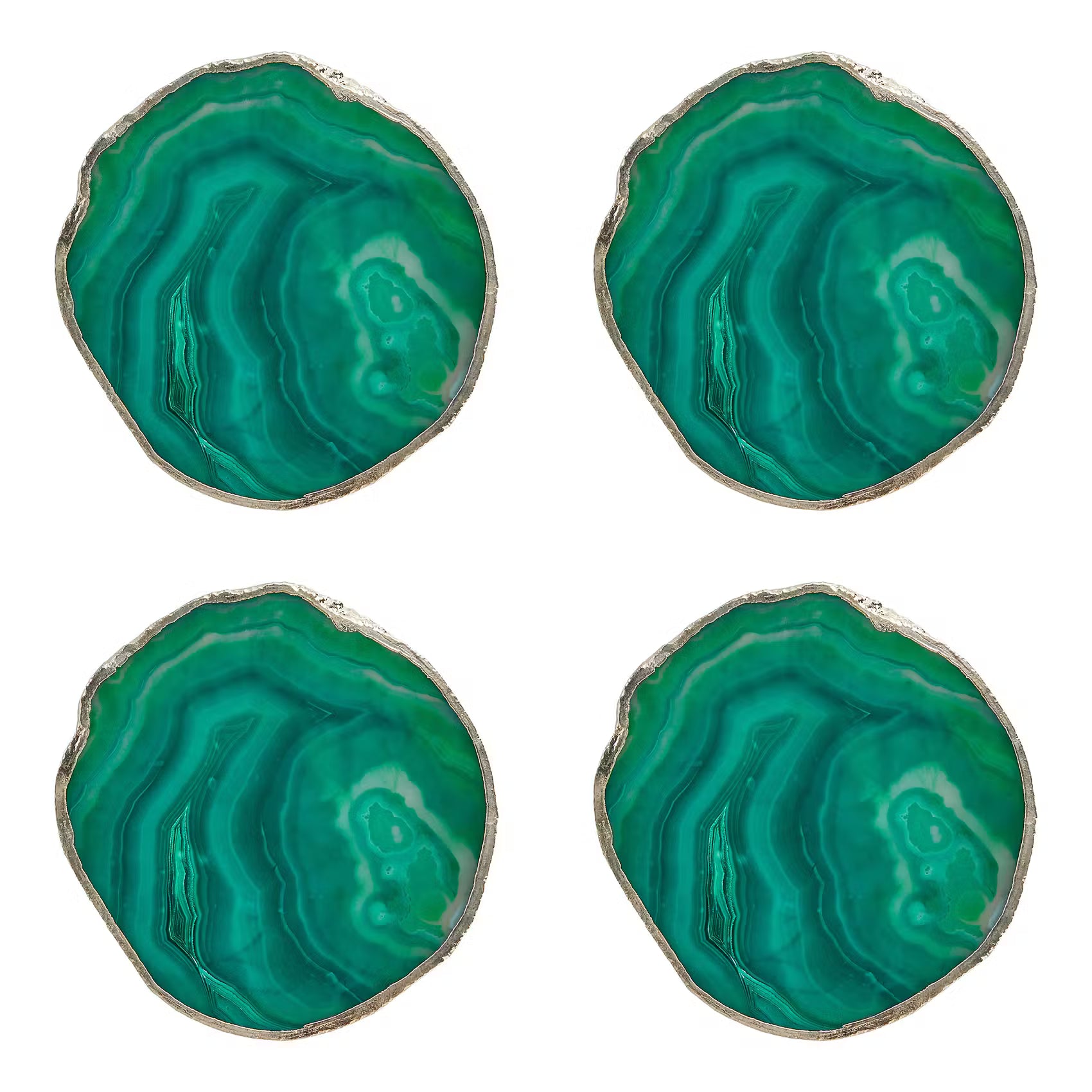 CRYSTAL Untersetzer 4er-Set - Edelstein - Grün