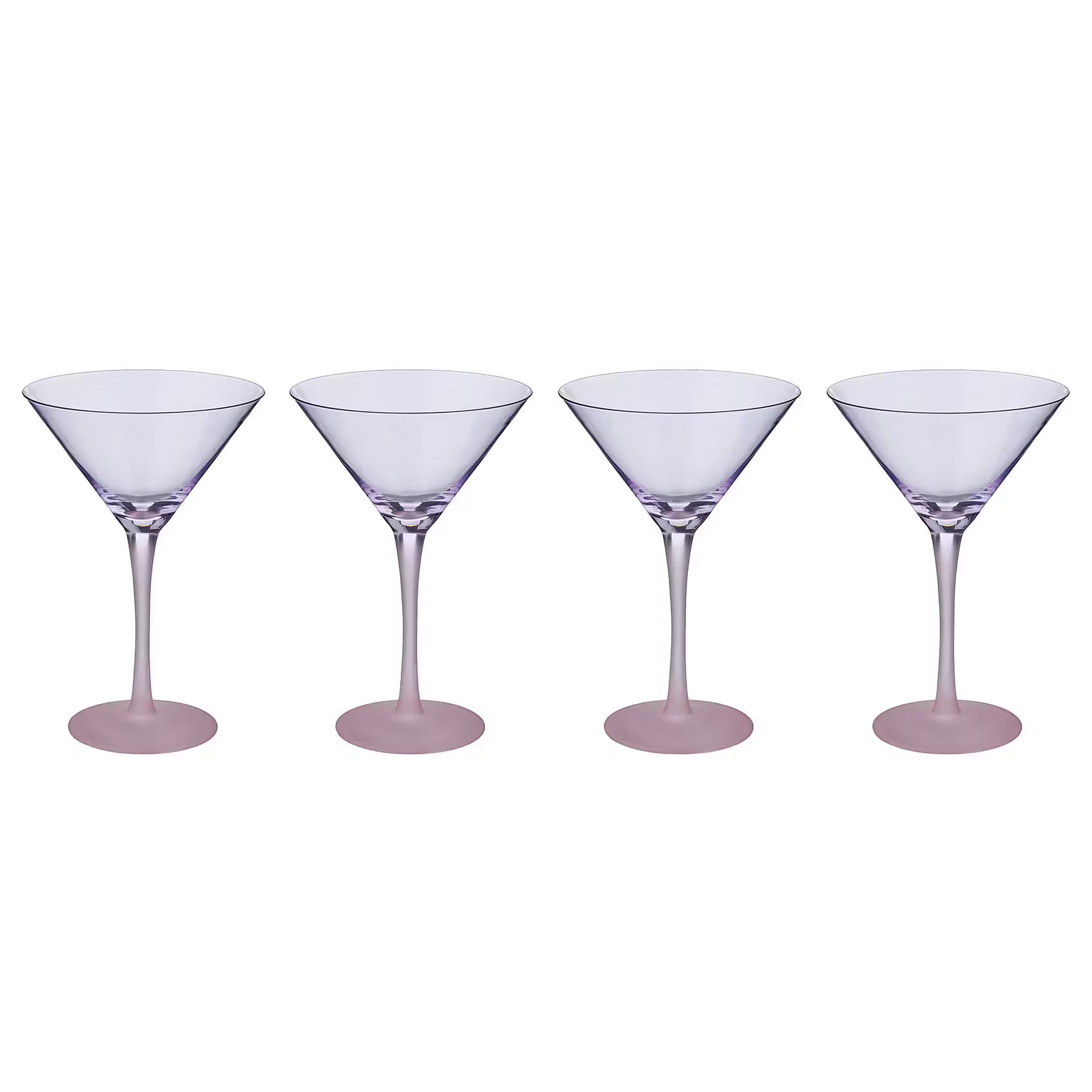 COCKTAIL NIGHT Martiniglas 4er-Set - Glas  - Flieder