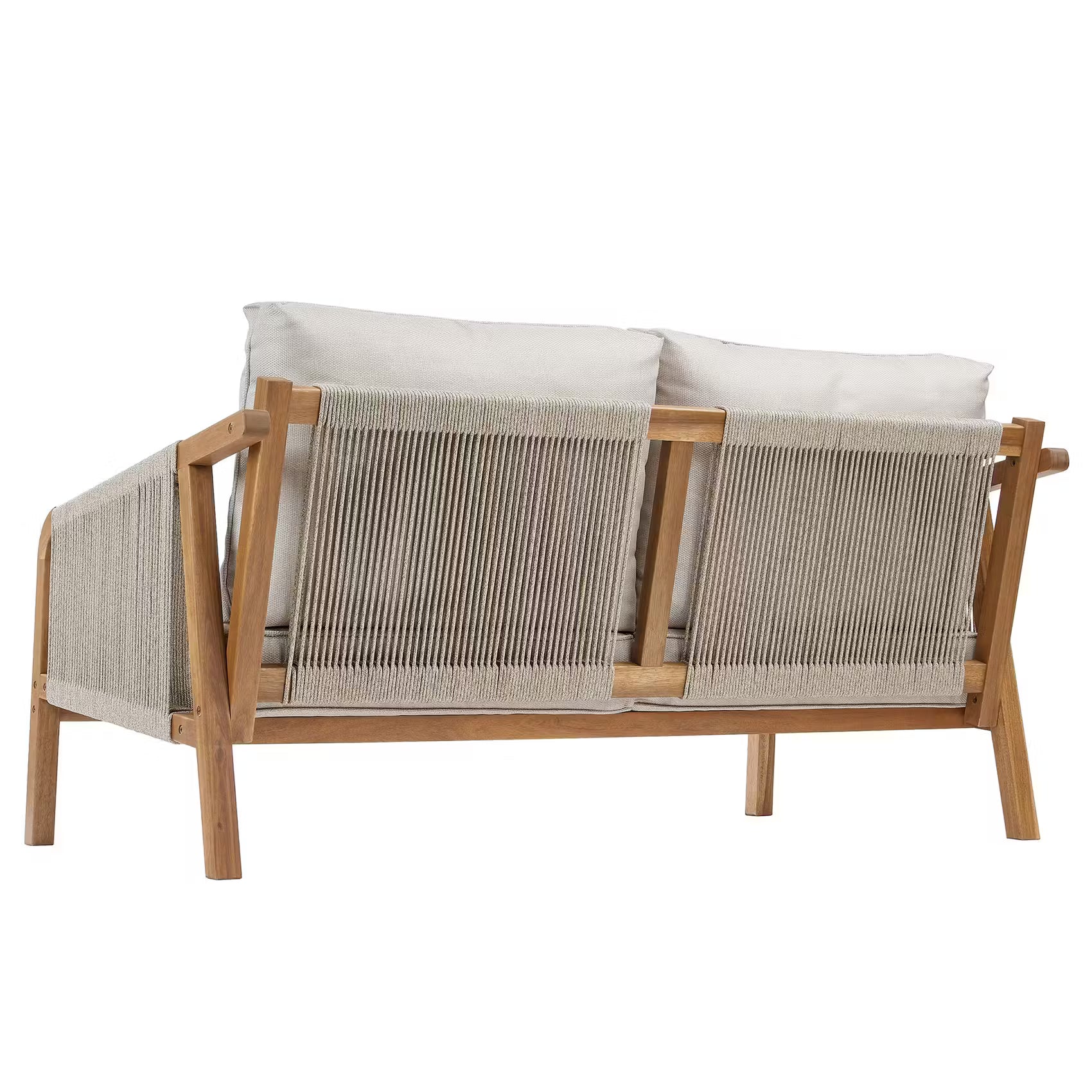 ROPE ISLAND Gartenset 5-tlg. - Akazienholz / Polypropylen / Polyester - Taupe