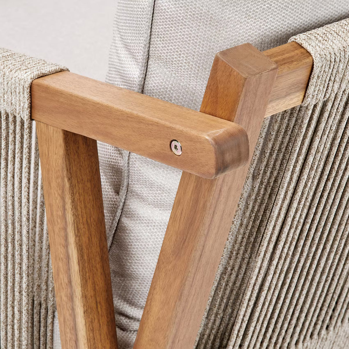 ROPE ISLAND Gartenset 5-tlg. - Akazienholz / Polypropylen / Polyester - Taupe