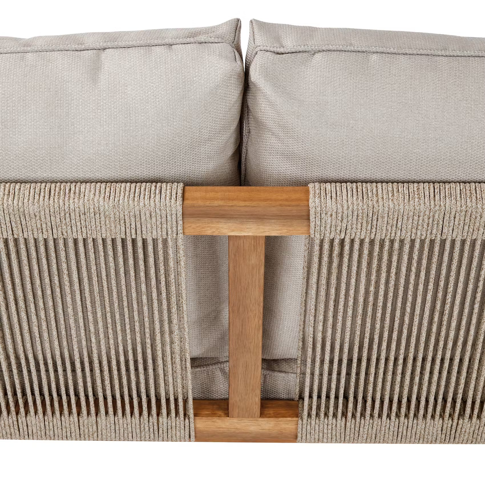 ROPE ISLAND Gartenset 5-tlg. - Akazienholz / Polypropylen / Polyester - Taupe
