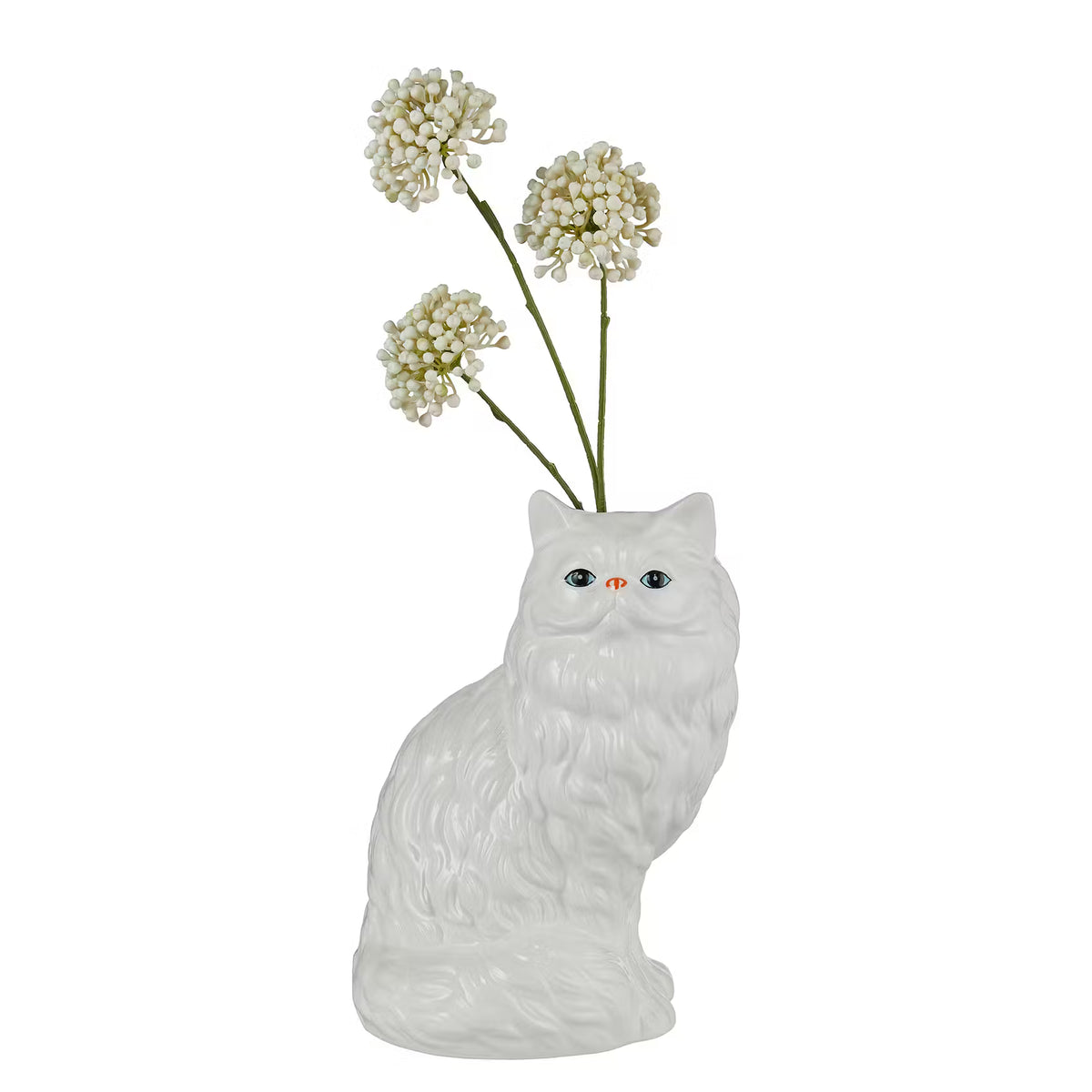 SNOW WHITE Vase Katze – Animalischer Deko-Blickfang – BUTLERS