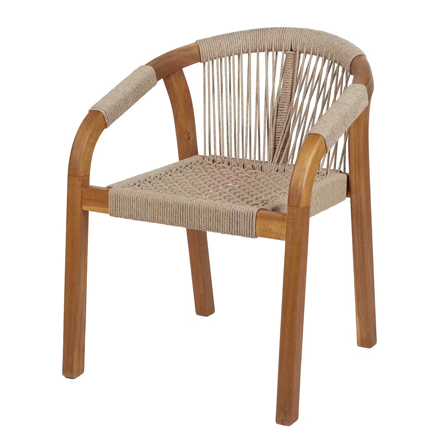 BAYONNE Gartenstuhl 2er-Set - Akazienholz/Polyester - Beige