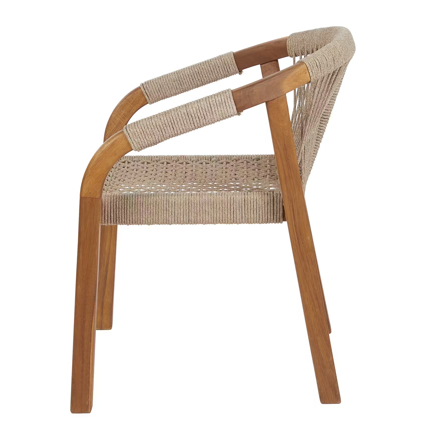 BAYONNE Gartenstuhl 2er-Set - Akazienholz/Polyester - Beige