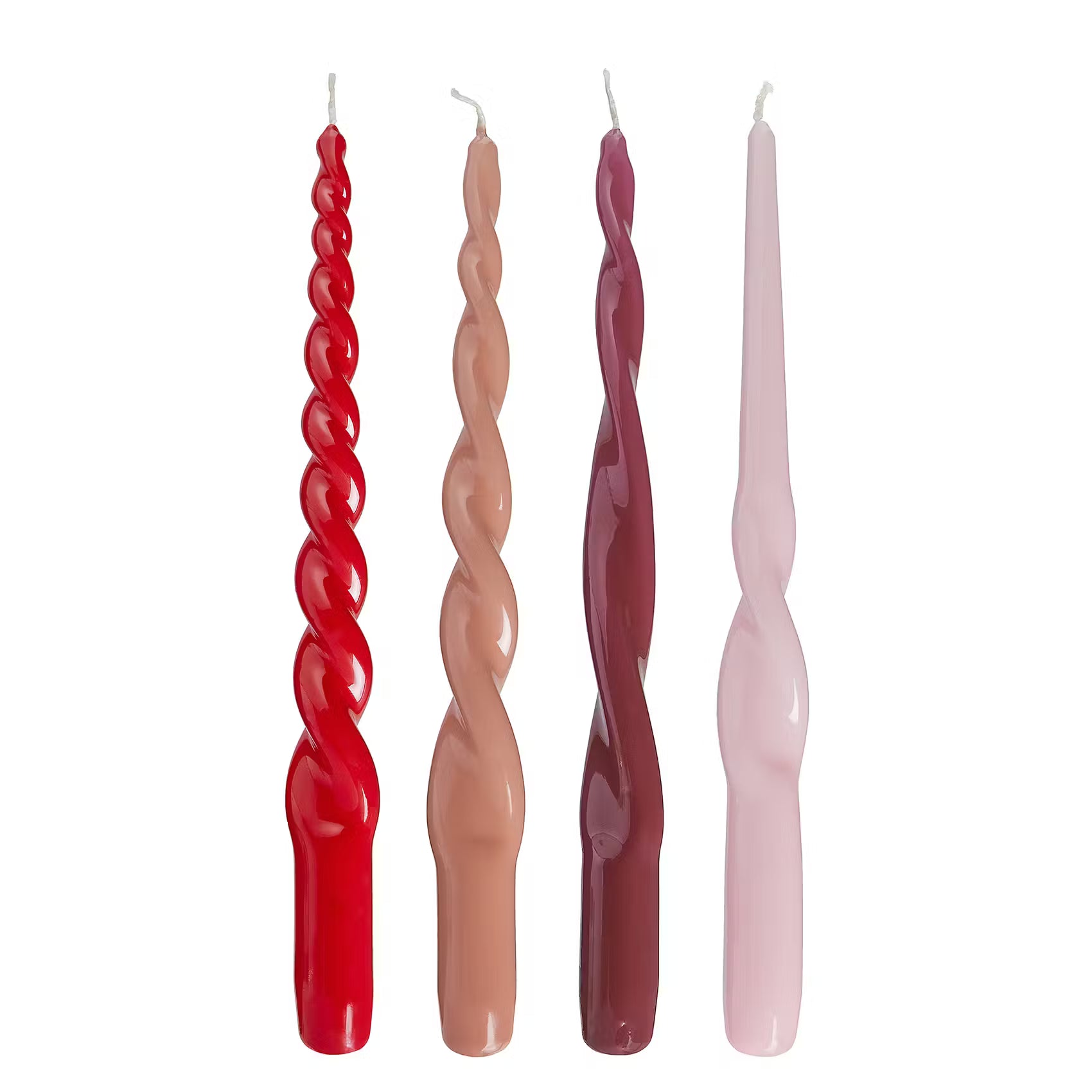 Kerzen TWISTED 4er-Set