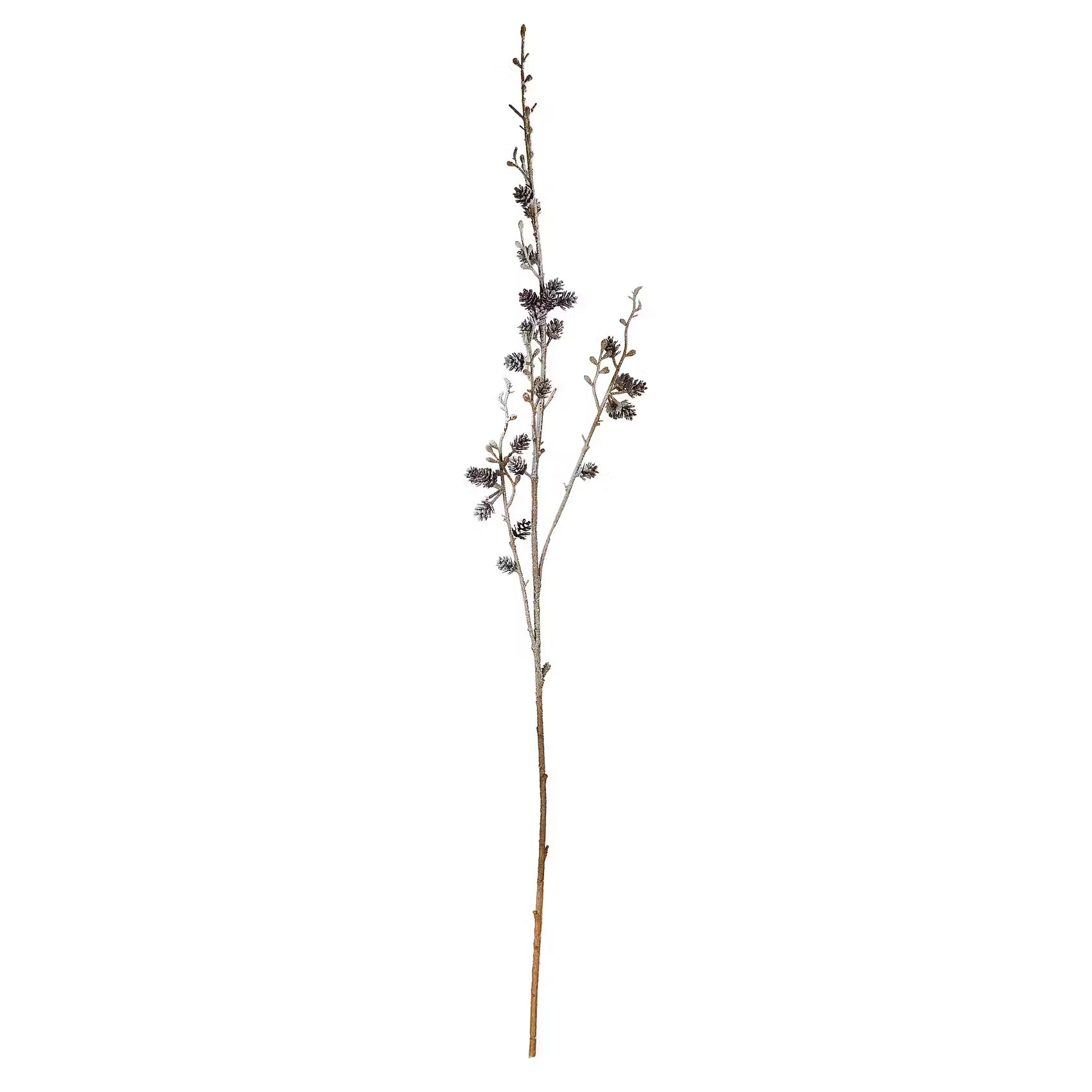 FLORISTA Kunstzweig mit Tannenzapfen - Eisen/Polyesthylen/Textil - Braun