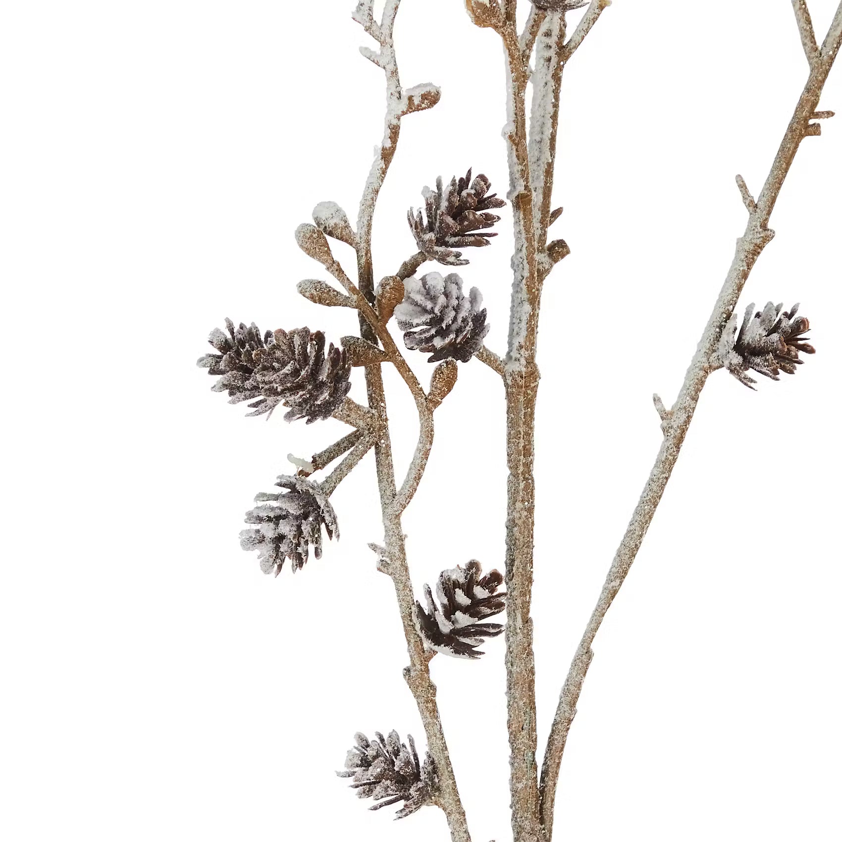 FLORISTA Kunstzweig mit Tannenzapfen - Eisen/Polyesthylen/Textil - Braun