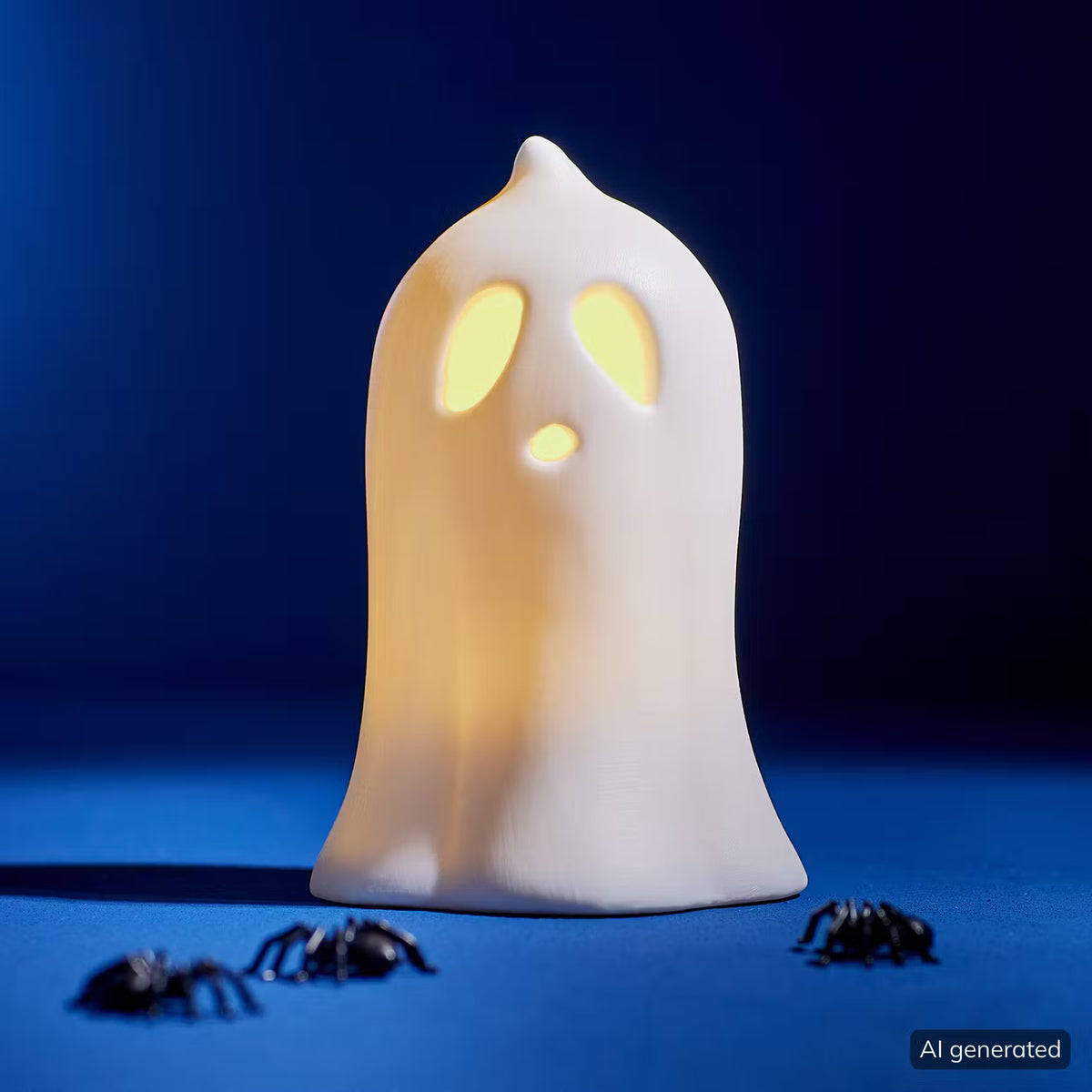 SAM LED Deko-Geist - Porzellan - Weiß - Höhe: 10 cm