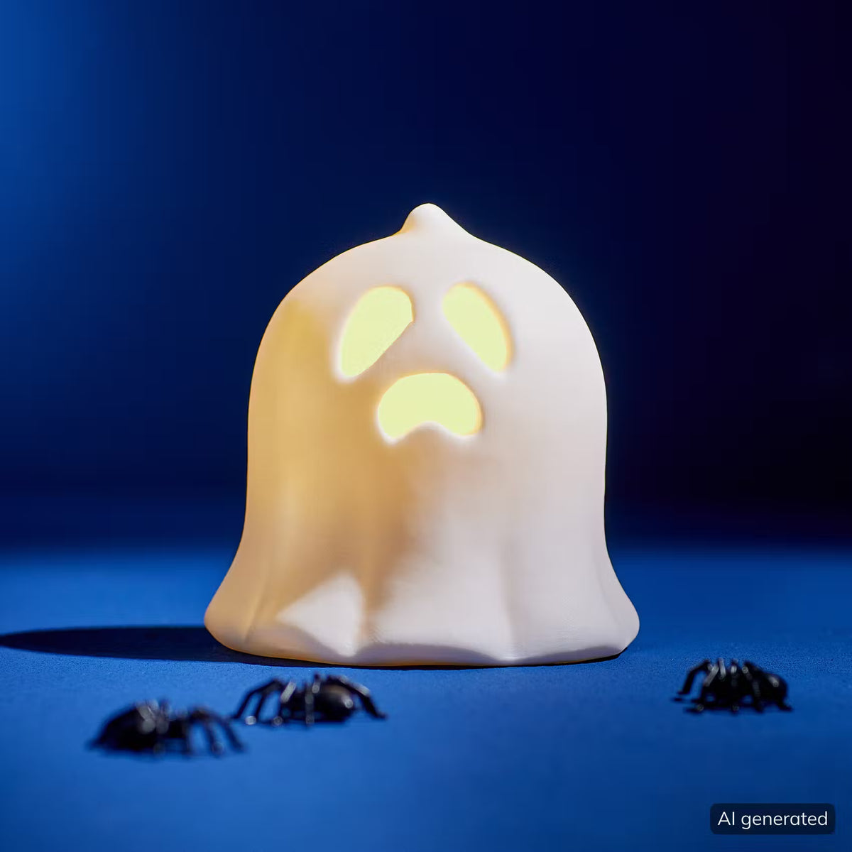SAM LED Deko-Geist - Porzellan - Weiß - Höhe: 7 cm