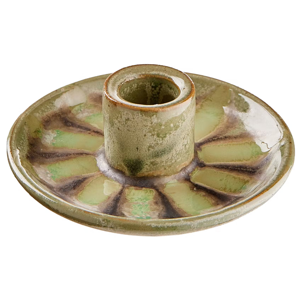 SEVENTIES Kerzenhalter - Porzellan - Pastellgrün