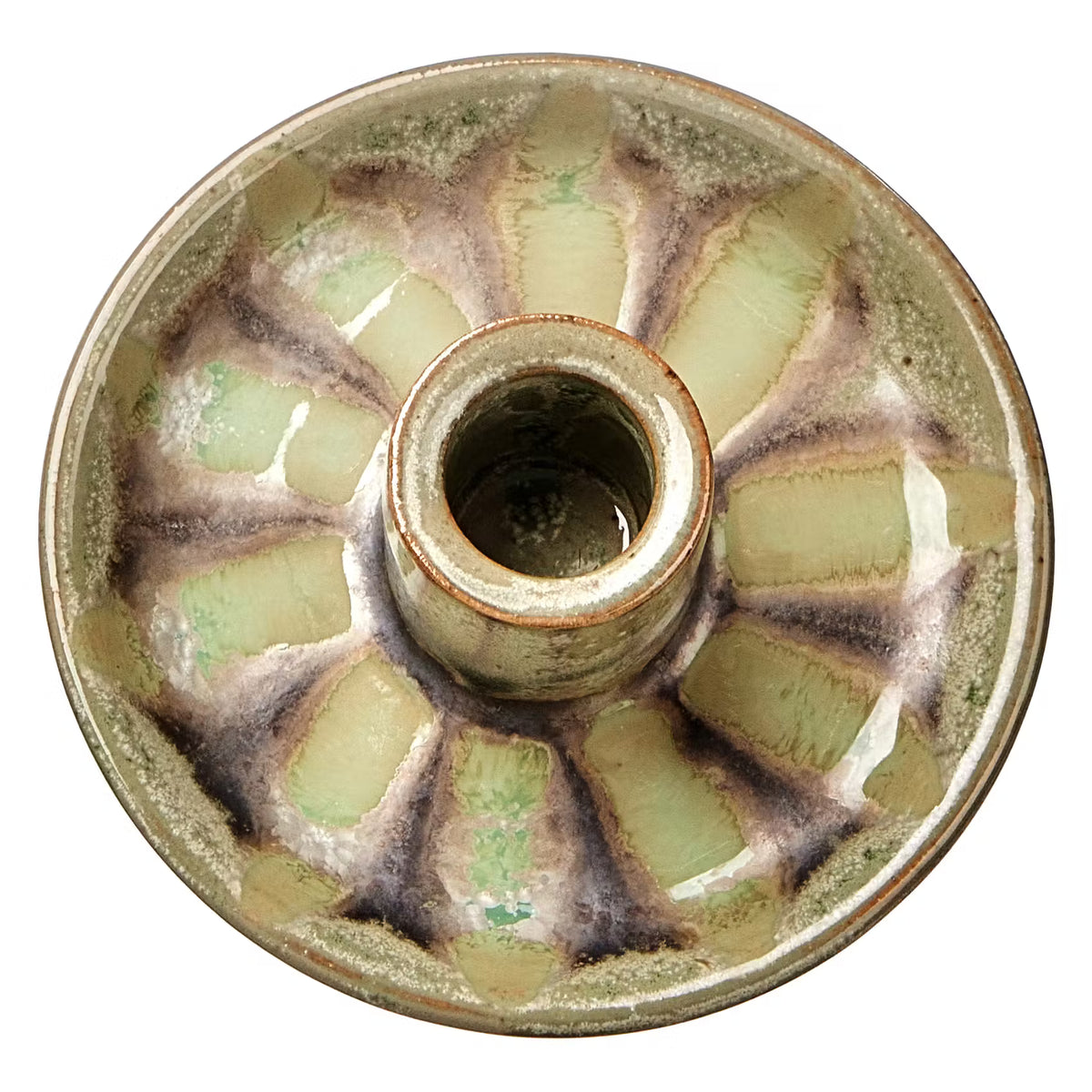 SEVENTIES Kerzenhalter - Porzellan - Pastellgrün