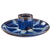 SEVENTIES Kerzenhalter - Porzellan - Blau