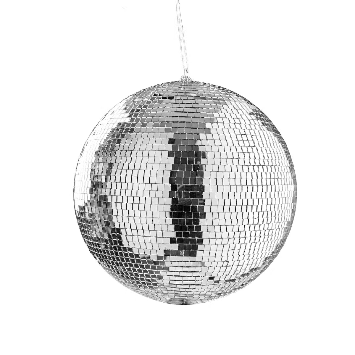 DISCO Deko-Kugel  - Glas / Kunststoff -  Silber - 20 x 20 cm
