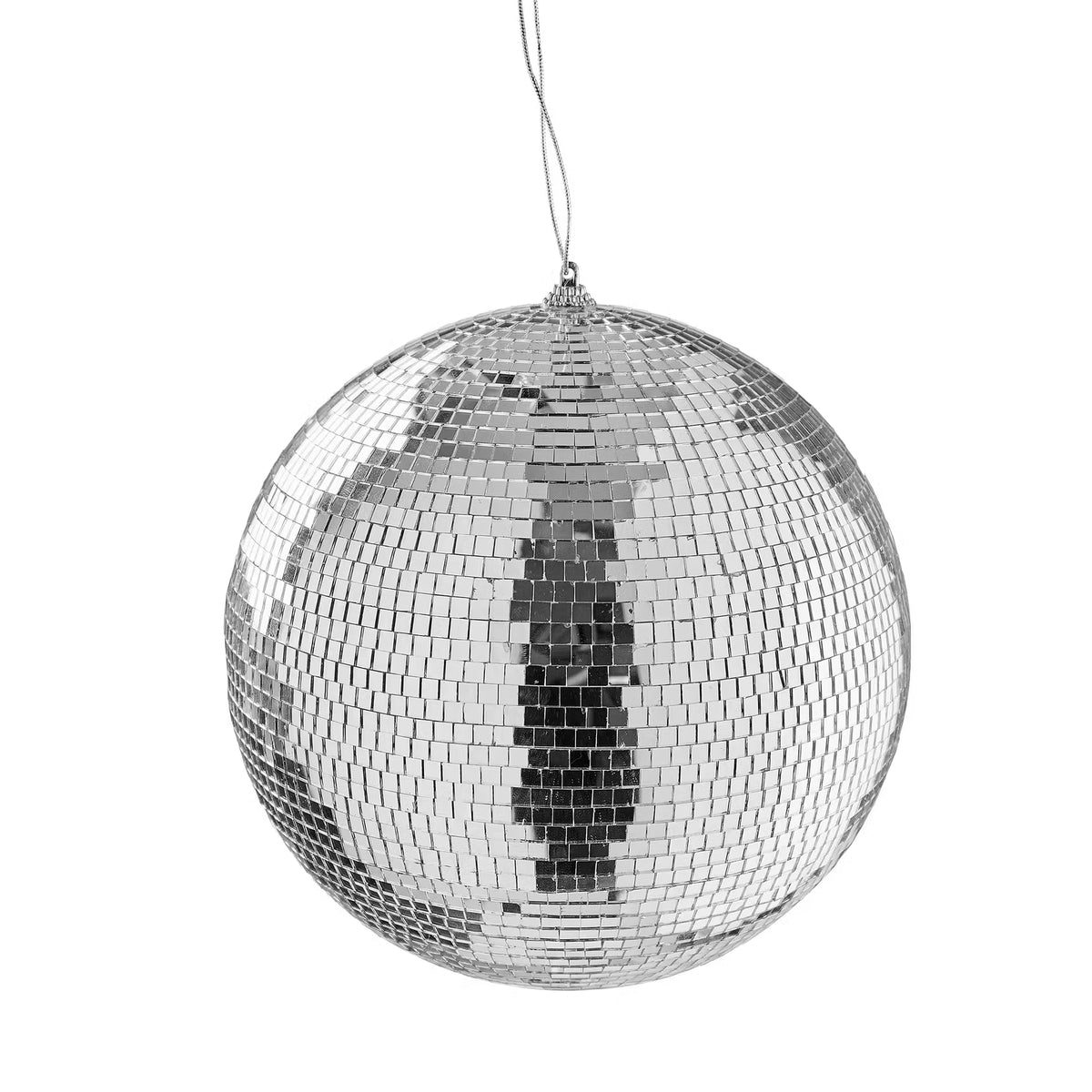 DISCO Deko-Kugel  - Glas / Kunststoff -  Silber - 20 x 20 cm