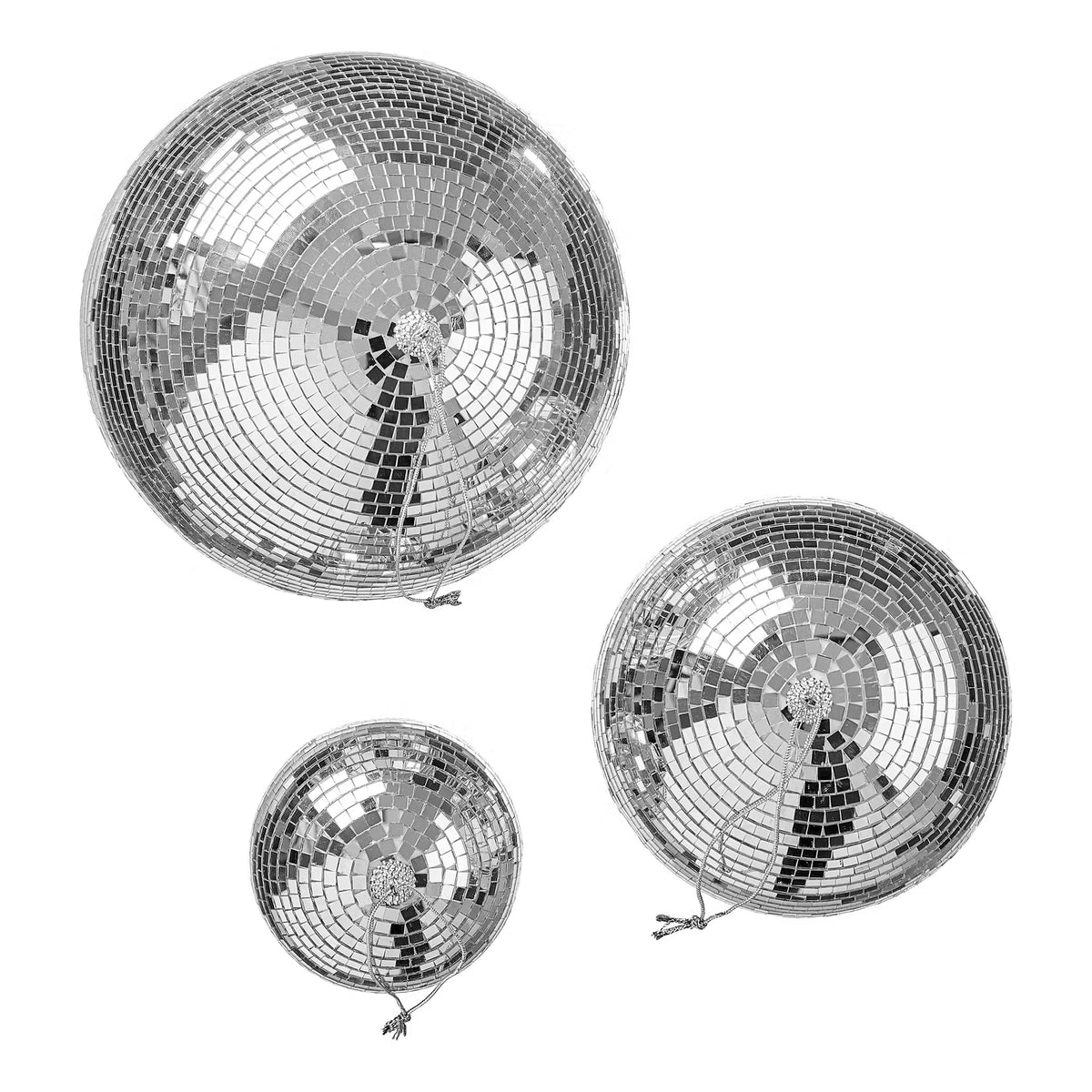 DISCO Deko-Kugel  - Glas / Kunststoff -  Silber - 20 x 20 cm