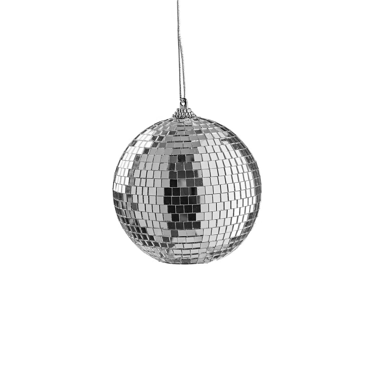 DISCO Deko-Kugel  - Glas/Kunststoff - Silber - 10 x 10 cm