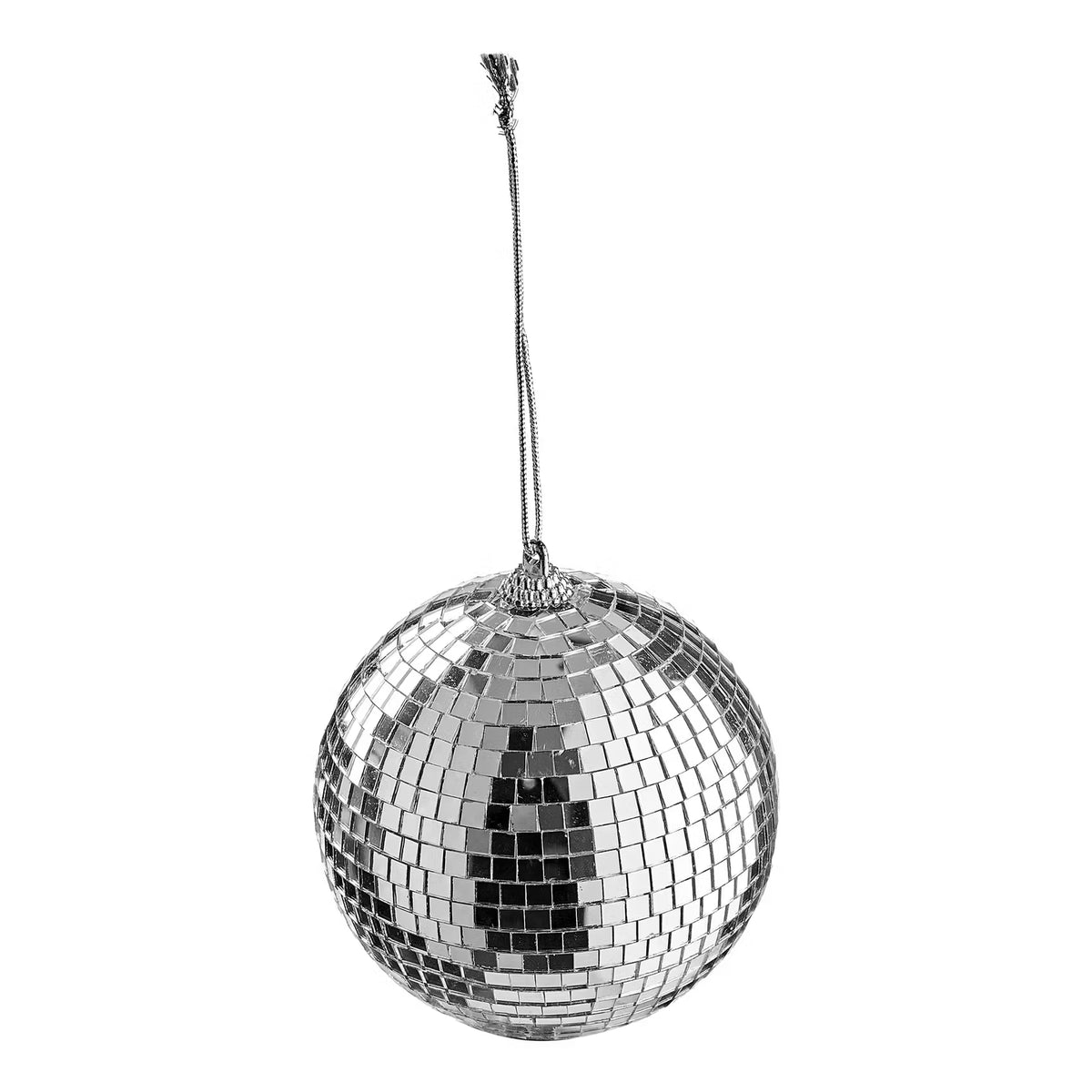 DISCO Deko-Kugel  - Glas/Kunststoff - Silber - 10 x 10 cm