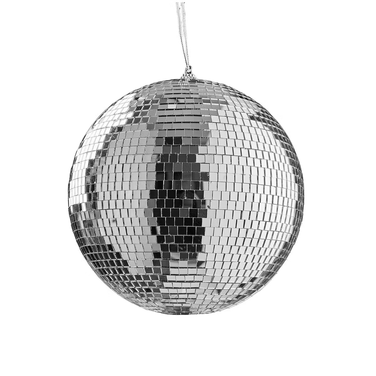 DISCO Deko-Kugel  - Glas / Kunststoff -  Silber - 15 x 15 cm